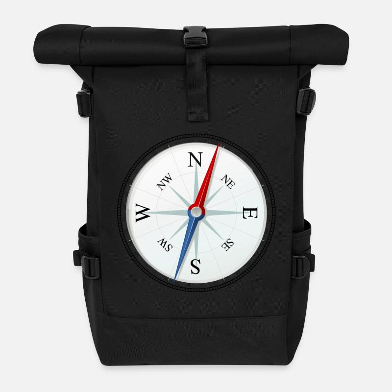 boussole - Sac à dos roll top - noir