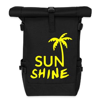 SUN SHINE - Rolltop Rucksack - Schwarz - Vorne