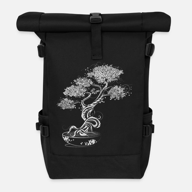 Bonsai Baum - Rolltop Rucksack - Schwarz