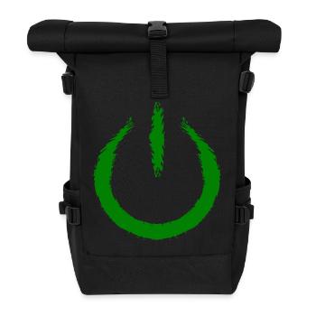 Power on switch on Turn off icon - Roll Top Backpack - black - Front