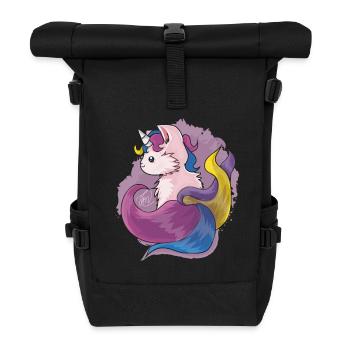 Kitty katacorn - Roll Top Backpack - black - Front
