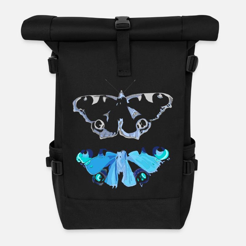 fall out of character - Roll Top Backpack - black