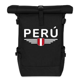 Peru Design – Colors of the Andes - Roll Top Backpack - black - Front