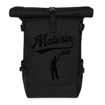 Malerin 2025 Beruf Maler Malerei Lehre Ausbildung - Rolltop Rucksack - Schwarz - Vorne