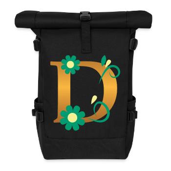 D - Rolltop Rucksack - Schwarz - Vorne