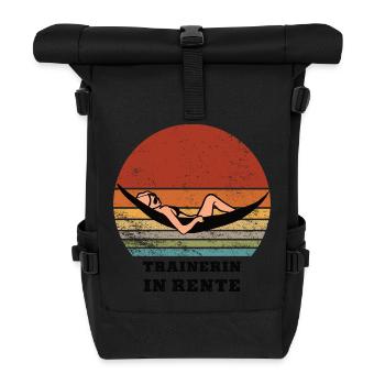 Rente Trainerin Rentnerin Ruhestand - Rolltop Rucksack - Schwarz - Vorne