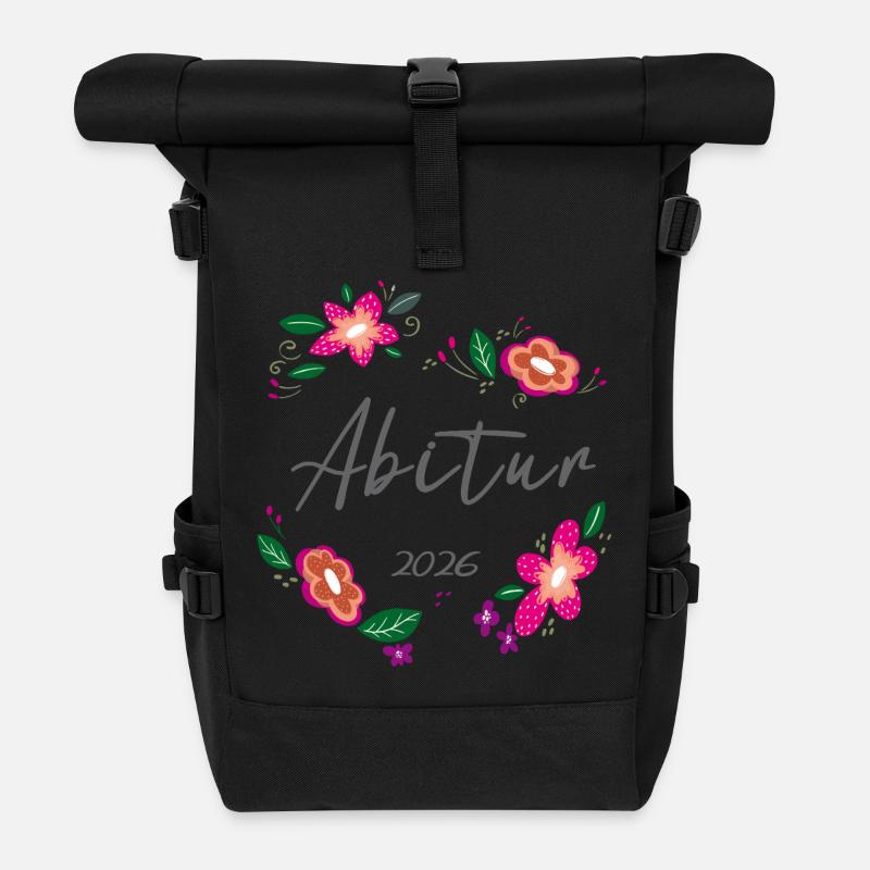 Abitur 2026  - Rolltop Rucksack - Schwarz