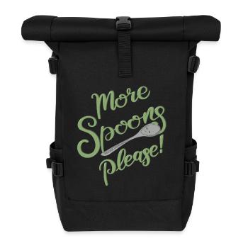 More Spoons please! - Roll Top Backpack - black - Front