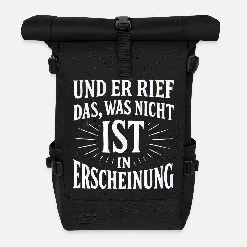 And he called forth that which is not - Roll Top Backpack - black
