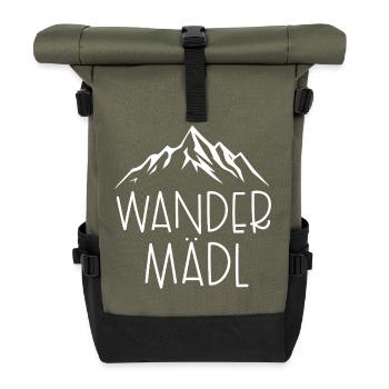 Wander Mädl - Rolltop Rucksack - Olive/Schwarz - Vorne