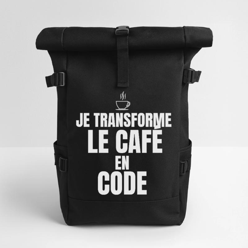 Je transforme le café en code Sac à dos roll top