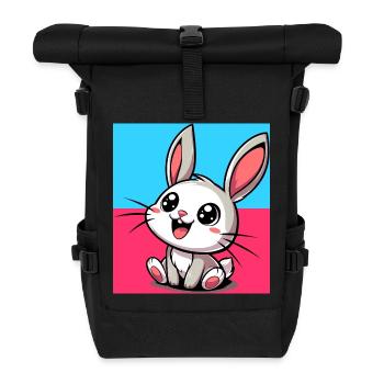 Kaninchen - Rolltop Rucksack - Schwarz - Vorne