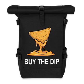 Nachos Cheese Dip Financial Saying Bull Market Stocks Tr - Roll Top Backpack - black - Front