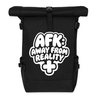 AFK Weg Von Realität - Rolltop Rucksack - Schwarz - Vorne