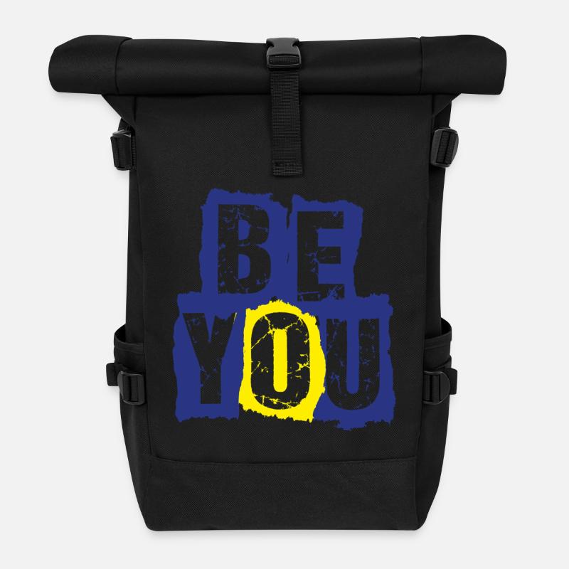 be_you - Roll Top Backpack - black