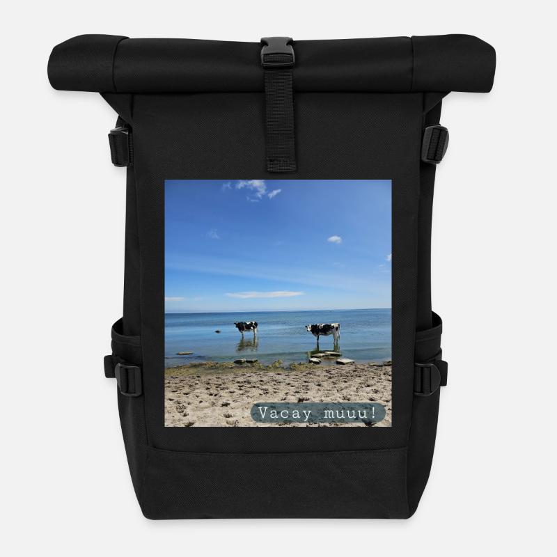 Vacay muuu - Sac à dos roll top - noir