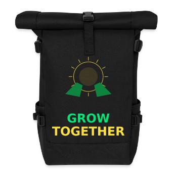 Wachse zusammen Sonnensymbol - Rolltop Rucksack - Schwarz - Vorne