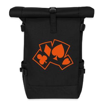 Color Card Poker - Roll Top Backpack - black - Front