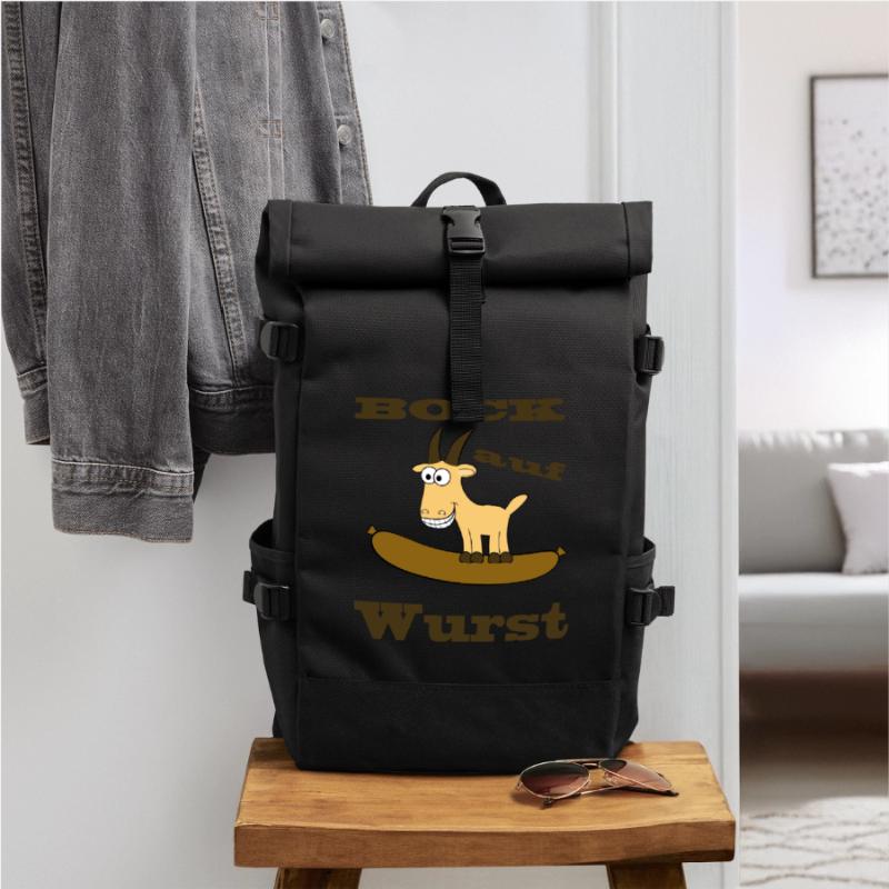 Comic Bock - Bock auf Wurst Rolltop Rucksack