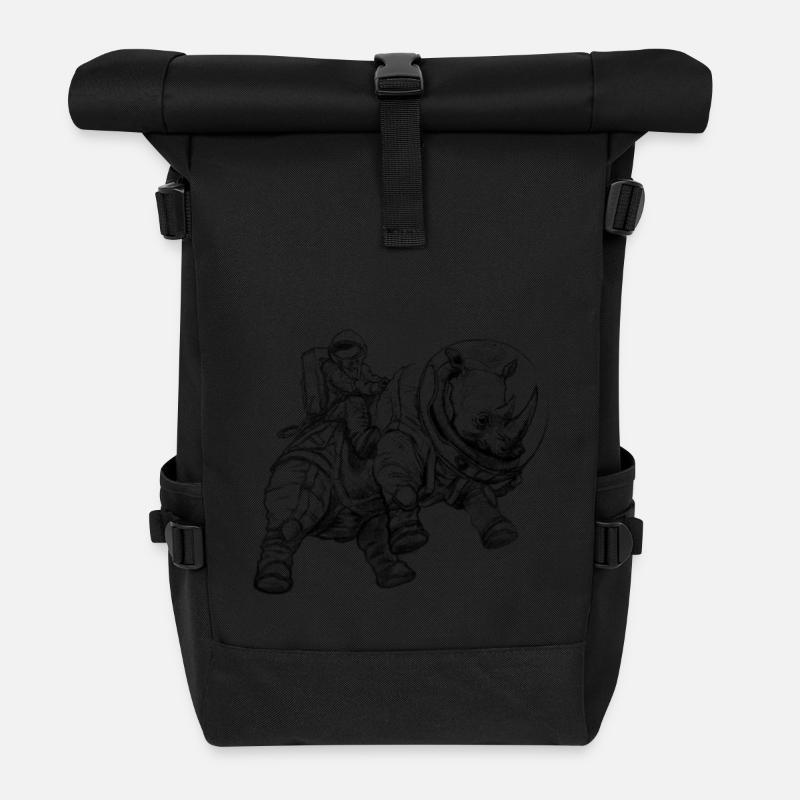 spacerhino55 - Rolltop Rucksack - Schwarz