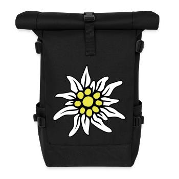 EDELWEISS BLÜTE - Rolltop Rucksack - Schwarz - Vorne