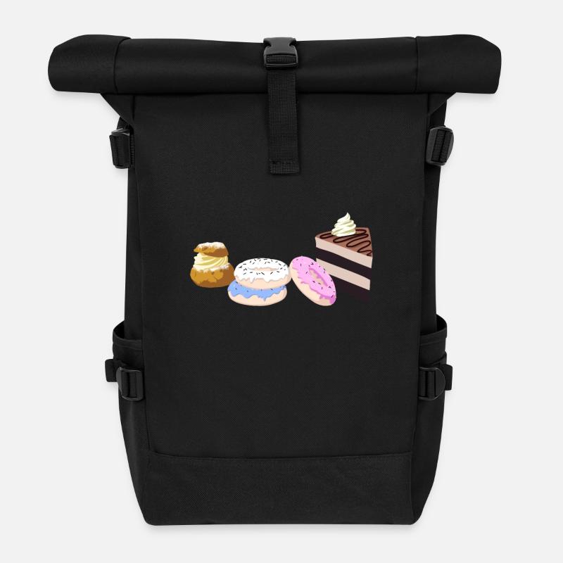 Gâteaux - Sac à dos roll top - noir