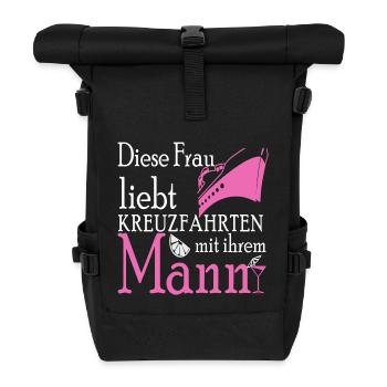 Kreuzfahrten mit dem Mann - Rolltop Rucksack - Schwarz - Vorne