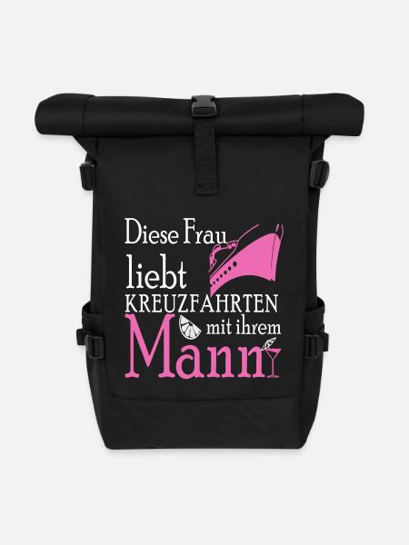 Kreuzfahrten mit dem Mann - Rolltop Rucksack - Schwarz