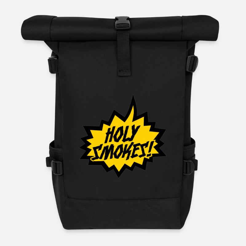 "Heiliger Rauch!" - Rolltop Rucksack - Schwarz