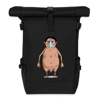 erwin und der rüssel-wärmer - Rolltop Rucksack - Schwarz - Vorne