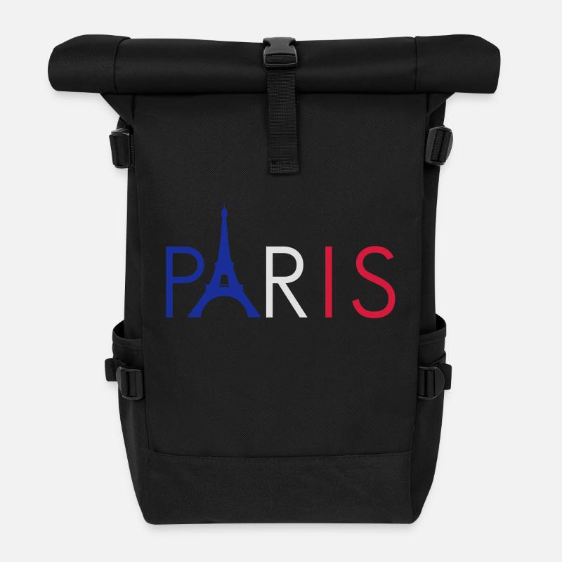 Paris - Rolltop Rucksack - Schwarz