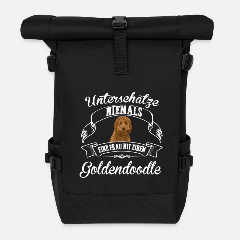 Goldendoodle - Rolltop Rucksack - Schwarz