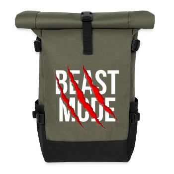 Beast Mode - Rolltop Rucksack - Olive/Schwarz - Vorne