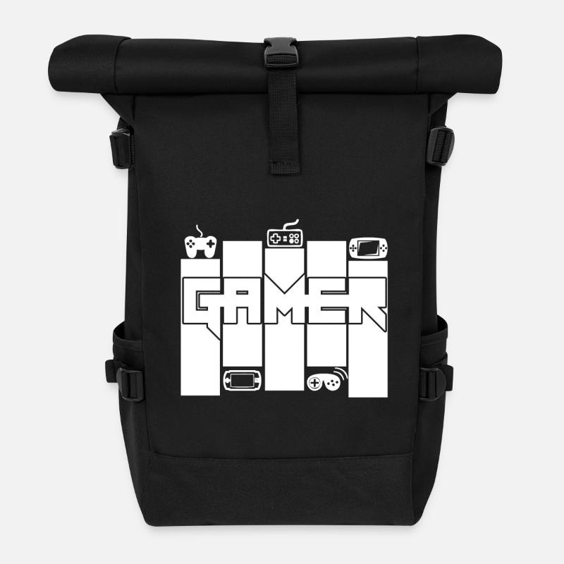 Gamer - Gamer Passion - Rolltop Rucksack - Schwarz