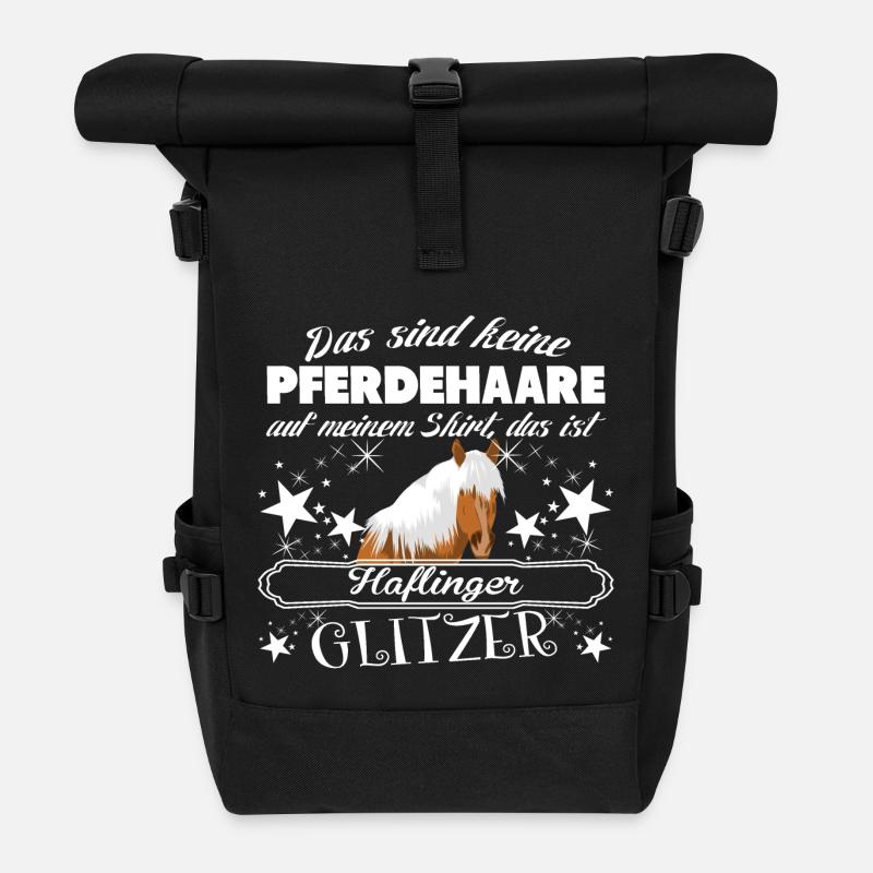 Haflinger - Rolltop Rucksack - Schwarz