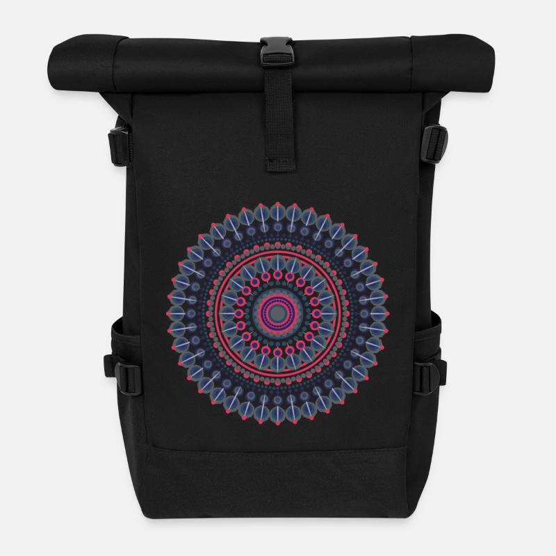 MANDALA / YOGA / MÉDITATION - Sac à dos roll top - noir