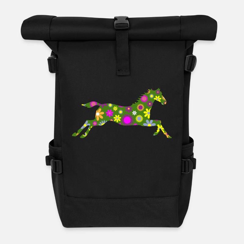 Cheval - Sac à dos roll top - noir