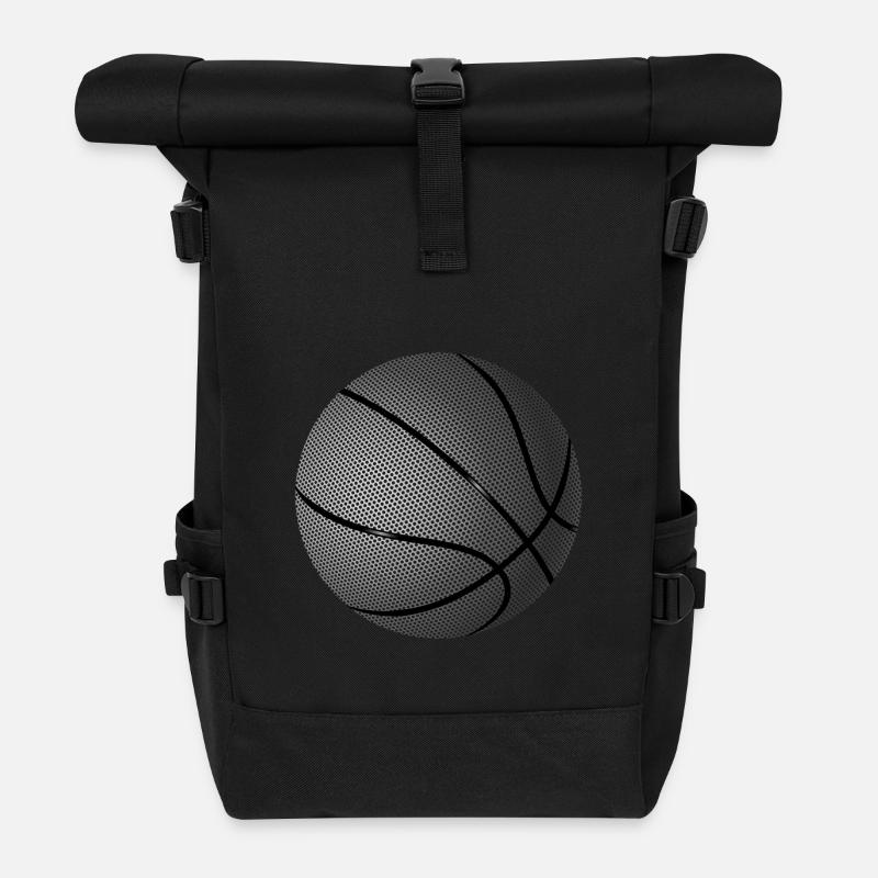 Basket-ball T-shirt de basket-ball noir - Sac à dos roll top - noir