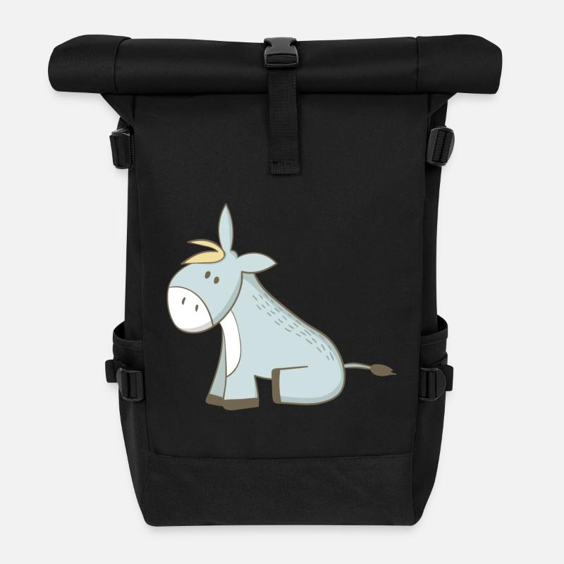 Esel - Rolltop Rucksack - Schwarz
