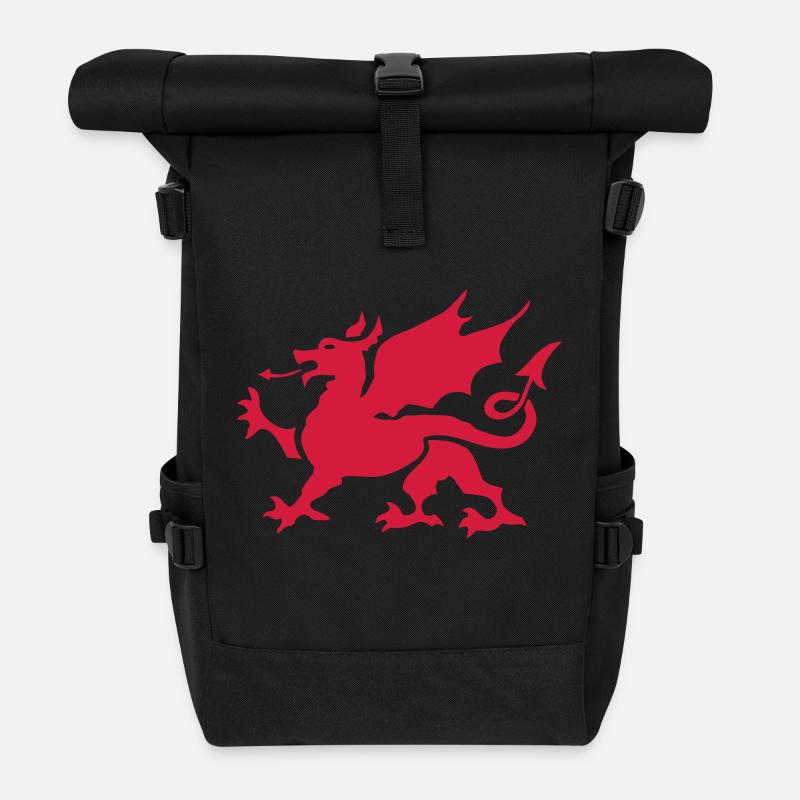 walesdragon one colour - Roll Top Backpack - black