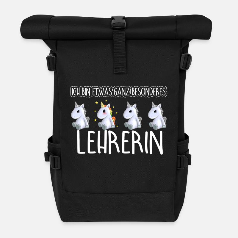 LEHRERIN - Toll - Rolltop Rucksack - Schwarz