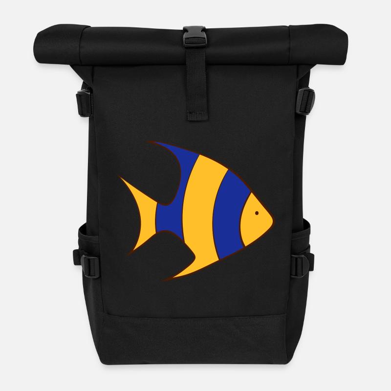 poisson - Sac à dos roll top - noir