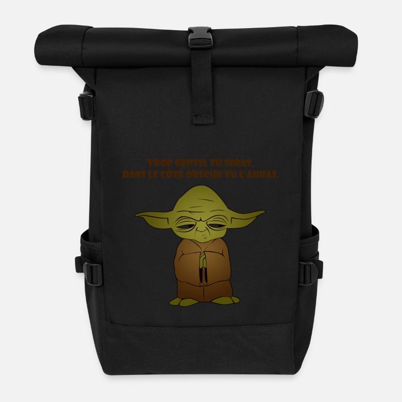 Trop gentil tu seras ... - Sac à dos roll top - noir