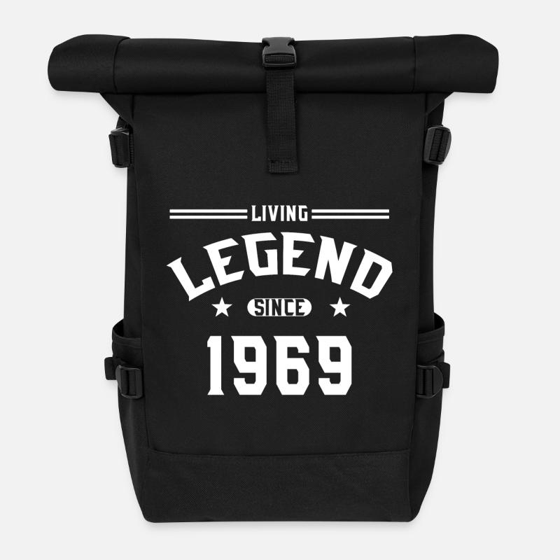 Living legend since 1969 - Roll Top Backpack - black
