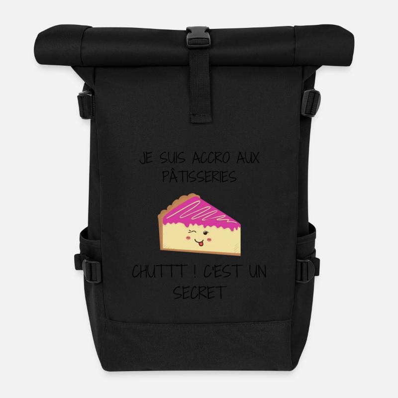 Je suis accro aux pâtisseries 2 - Sac à dos roll top - noir