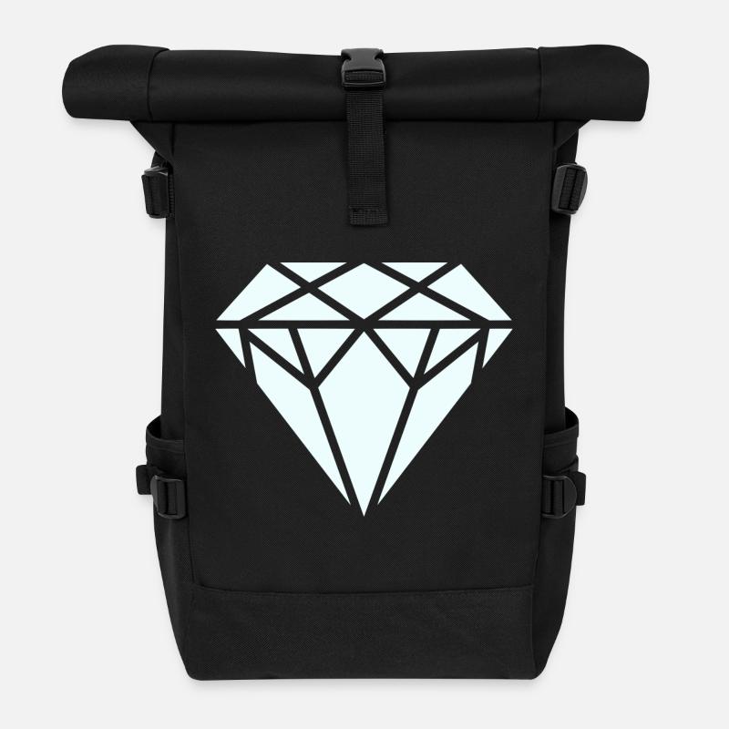 Diamant - Rolltop Rucksack - Schwarz