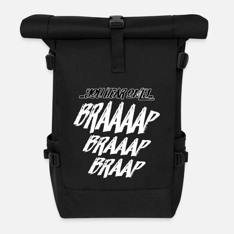 YouHearOnlyBraaaap - Rolltop Rucksack - Schwarz