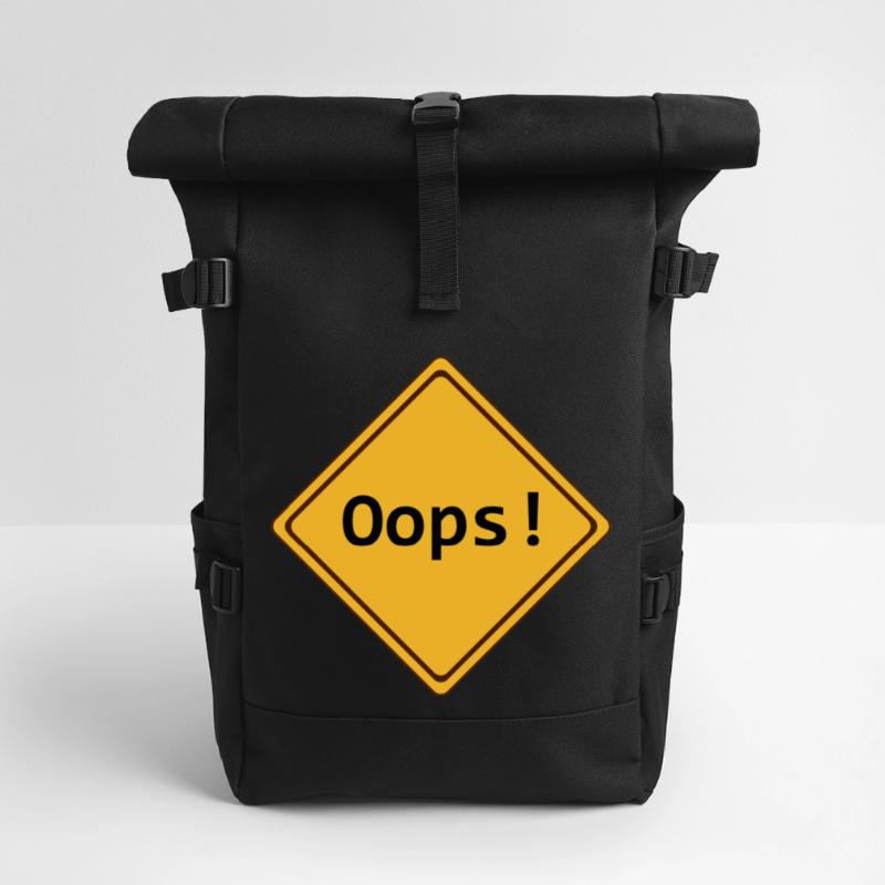 error, oops !, customizable Roll Top Backpack
