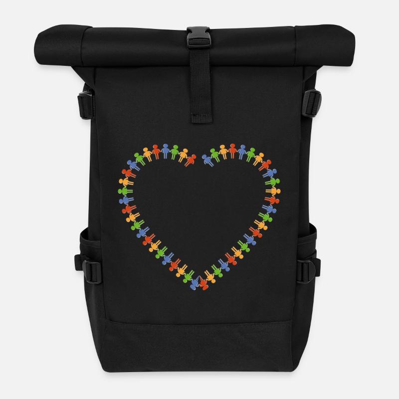 Gemeinsam - Rolltop Rucksack - Schwarz