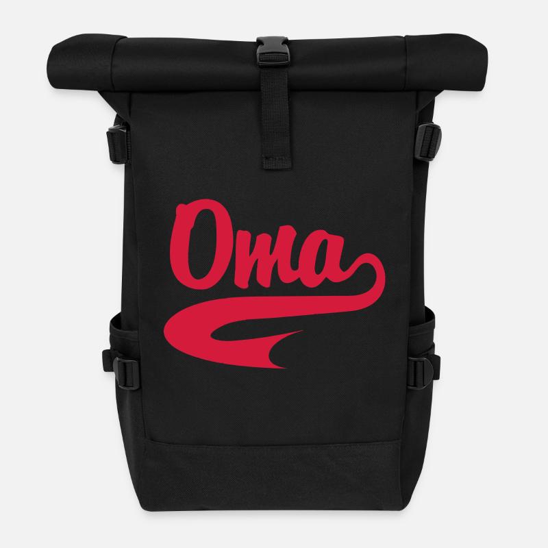 Oma - Roll Top Backpack - black